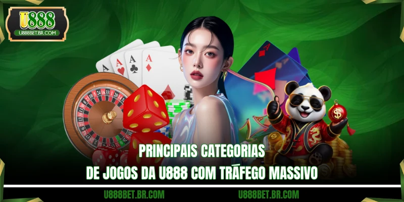 Principais categorias de jogos da U888 com tráfego massivo